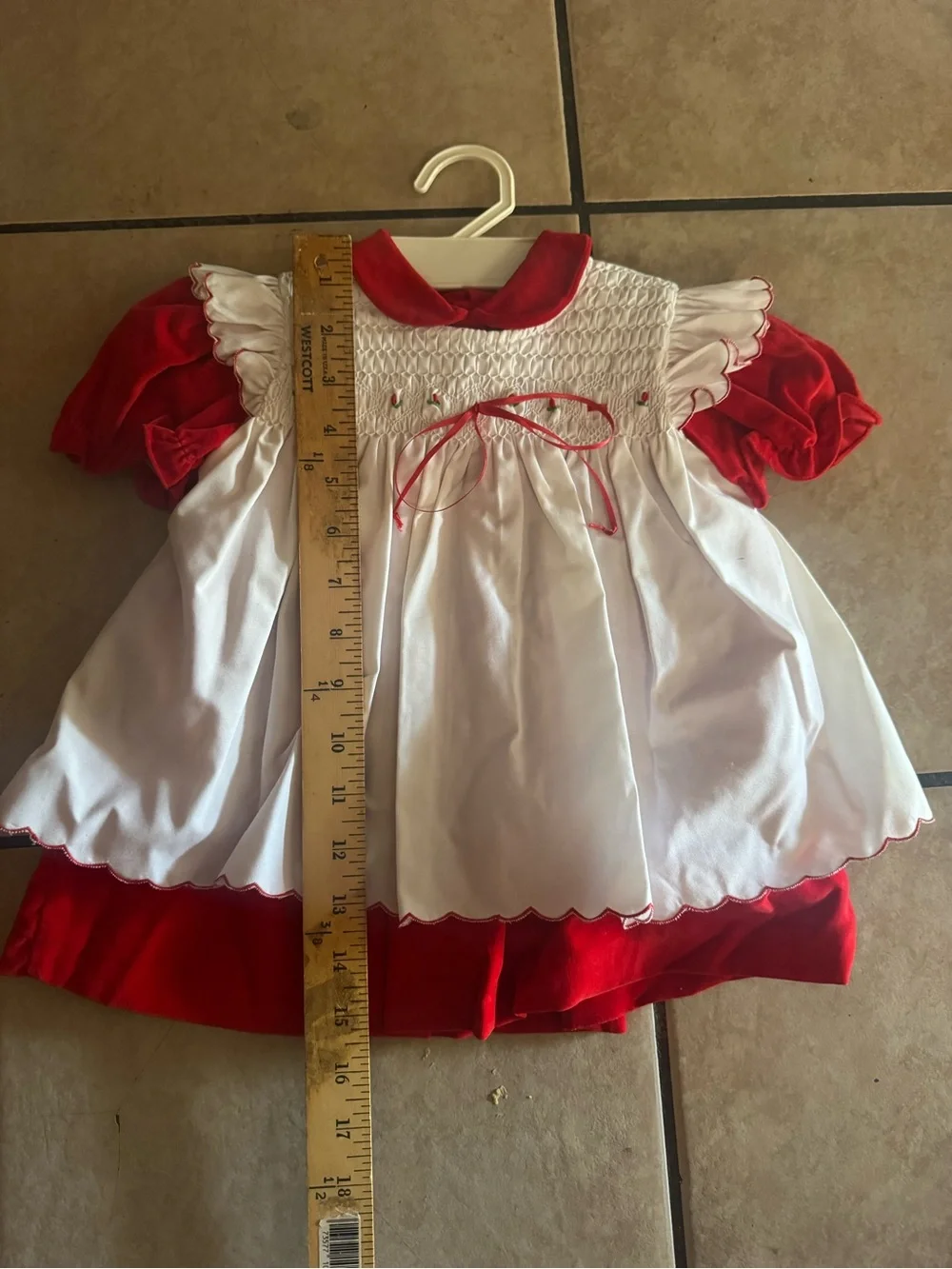 Vintage Ami Red and White Baby Dress
